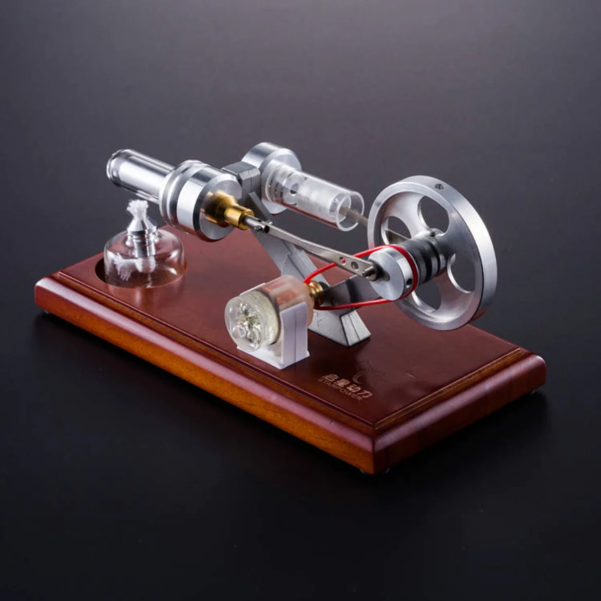 Experimental Miniature Stirling Engine Generator Hot air Steam Engine Model for Sale