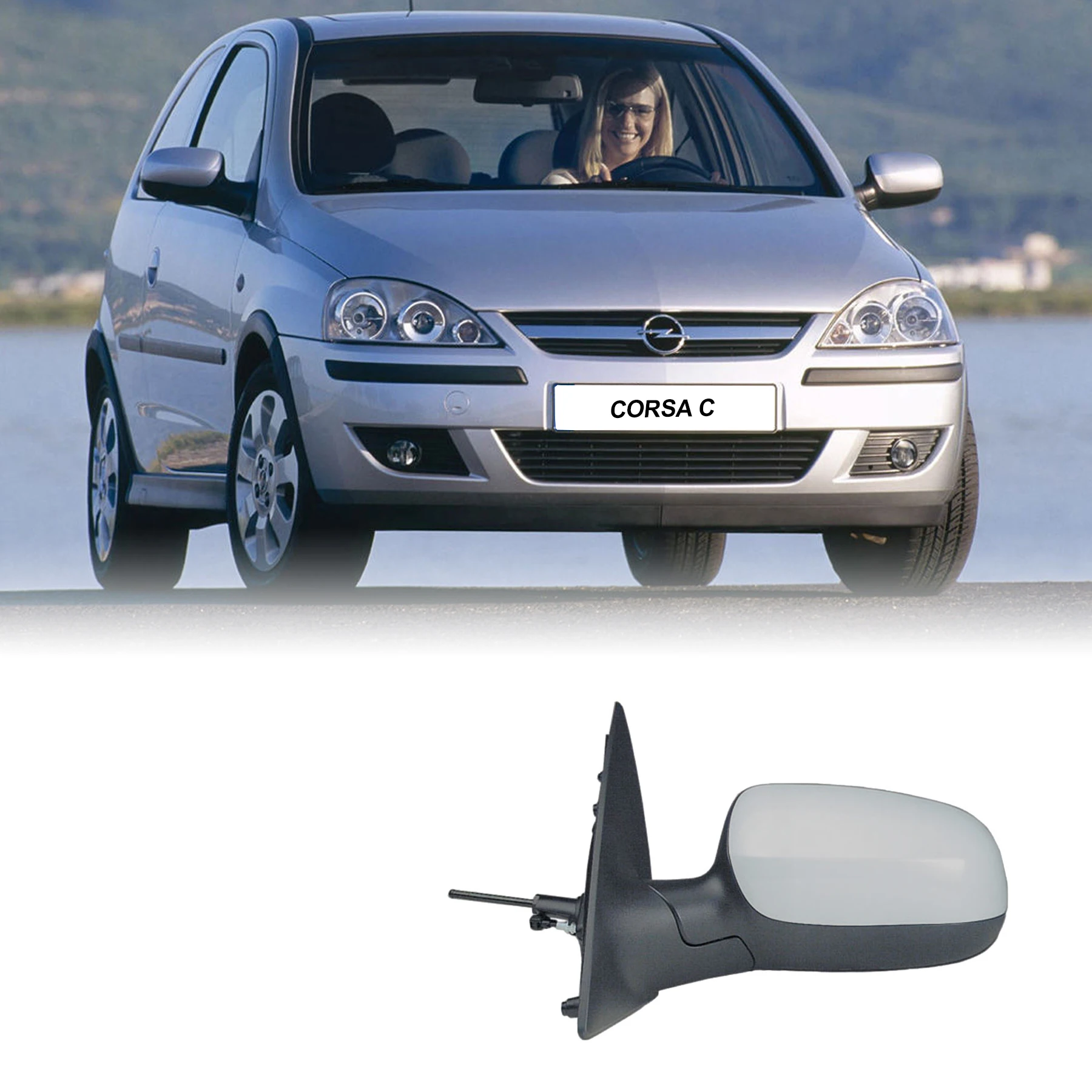 Left Side Car Rear View Mirror Side View Mirror For Vauxhall Corsa C Mk
