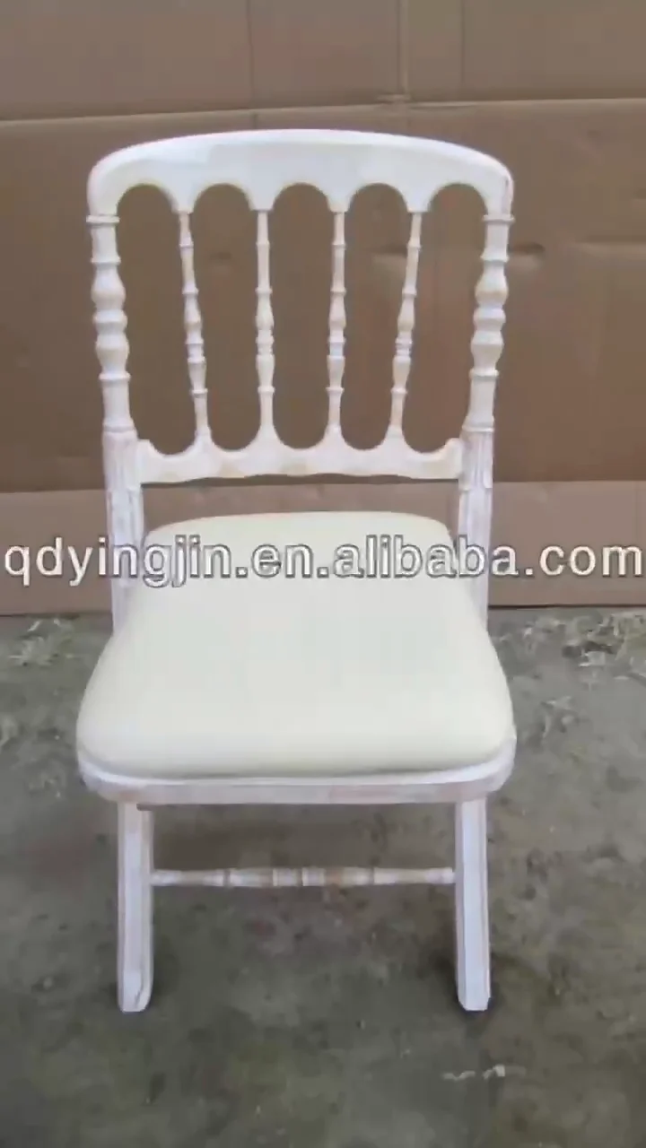 Limewash Wooden Wedding Folding Napoleon Chair Used For Rental Wedding
