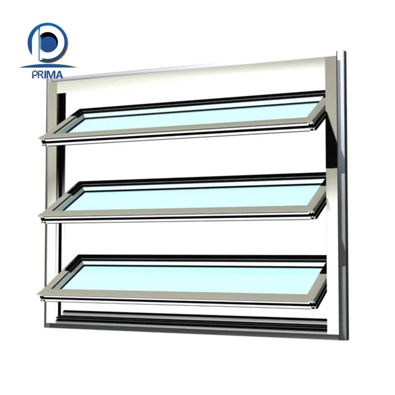 Prima Hurricane Impact Aluminium Louver Tempered Glass Windows