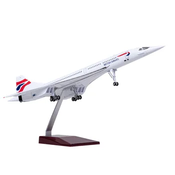 50cm Scale 1/125 Concorde British Airways airplane Model British Concorde diecast Aircraft support customization