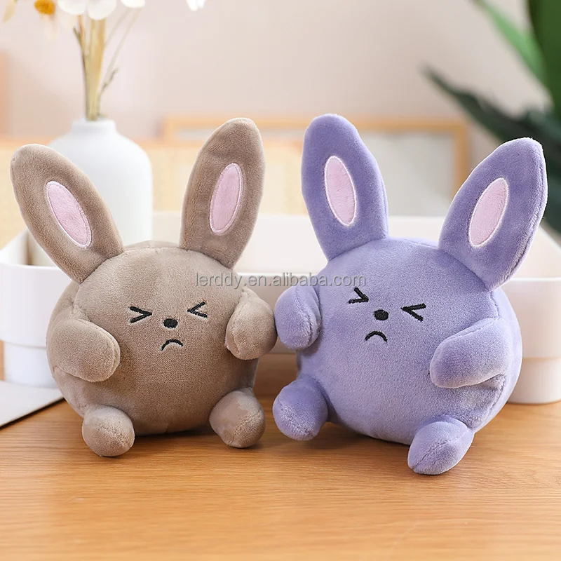 Inflatable Plush Rabbit Kawaii Inflatable Rabbit Bunny Plush Toys Fluffy Stuffed Animal Small ...