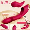 Rosso (Vibratore Dildo con Spinta Rimovibile e Rotazione di Perle)