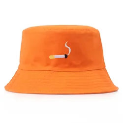 Embroidery Bucket Hat NO CHILL Fashion Fisherman Hat Outdoor Sun Protection Visor Hat Foldable Leisure