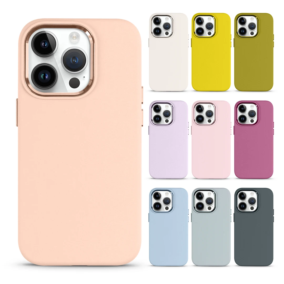 Custom Logo Engraved Plain Design Liquid Silicone Phone Case for iPhone 16 15 14 13 Pro-Original Mobile Phone Cases