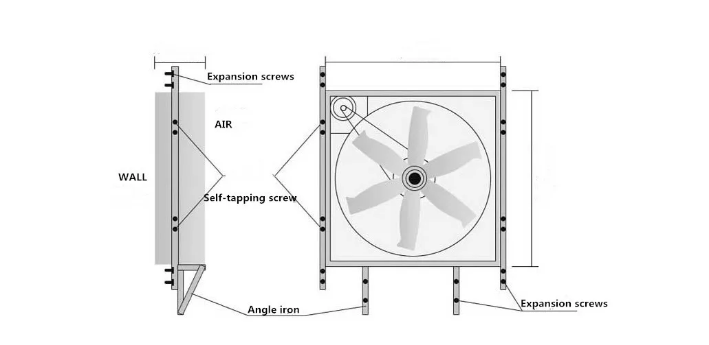 Poultry Push Pull Fan, 1000mm, 140cm, Centrifugal - detail 50