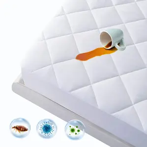 Hotel-Safe Waterproof Quilt Mattress Covers Protectors Bed Bug-Proof Water-Resistant Bed Fitted Sheet Plain Much Safer for