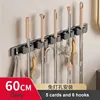 Gun gray/black 60cm  5 mop and 6 hook  mop holder dual-use