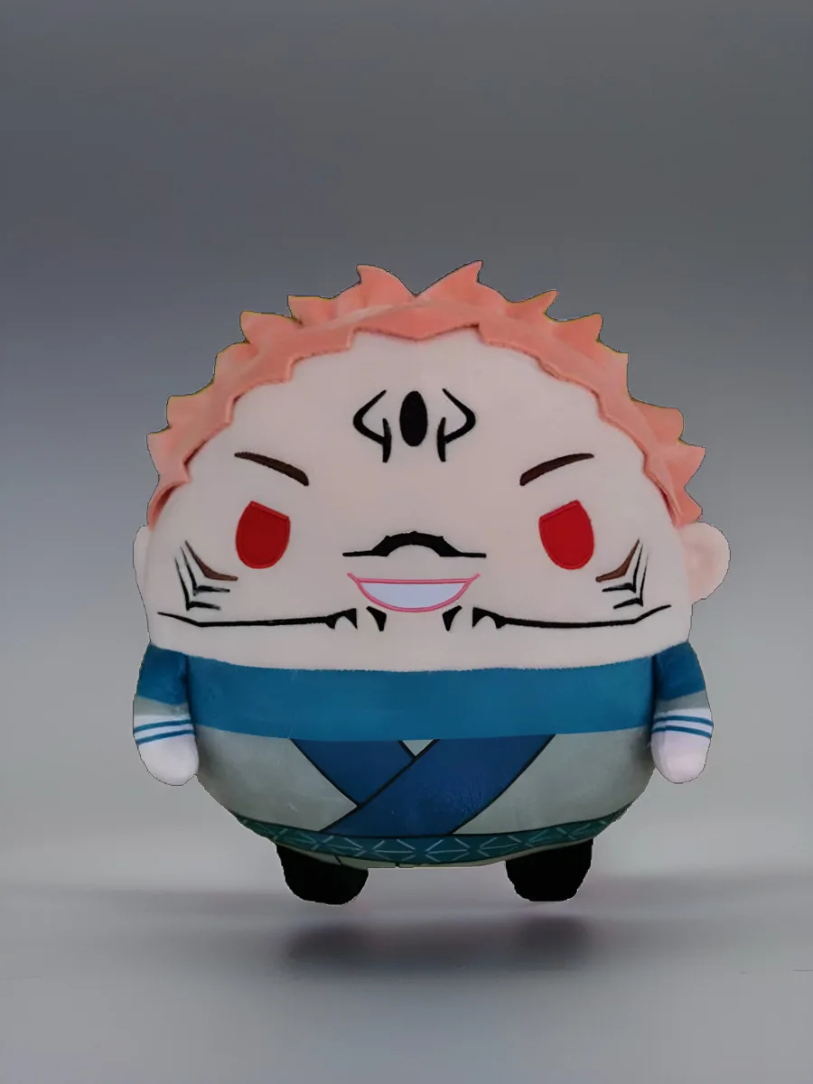 Round Jujutsu Kaisen Hand Puppet Plush Toy Toys Cute Soft Stuffed Gojo ...