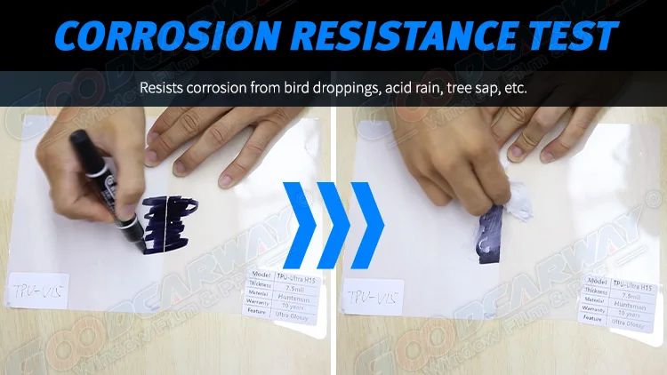 Sand Proof Color Changing Infrared Proof TPU Paint Protection Film with 10 Years Warranty and 1.52*15m Size