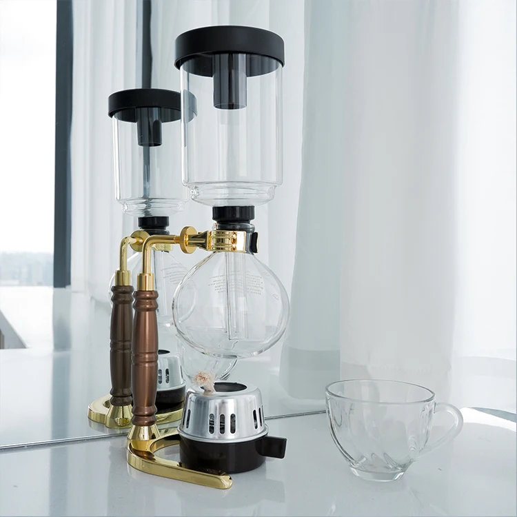 Glass 3Cup Vacuum Unique Coffee Tea Espresso Maker Syphon Tabletop