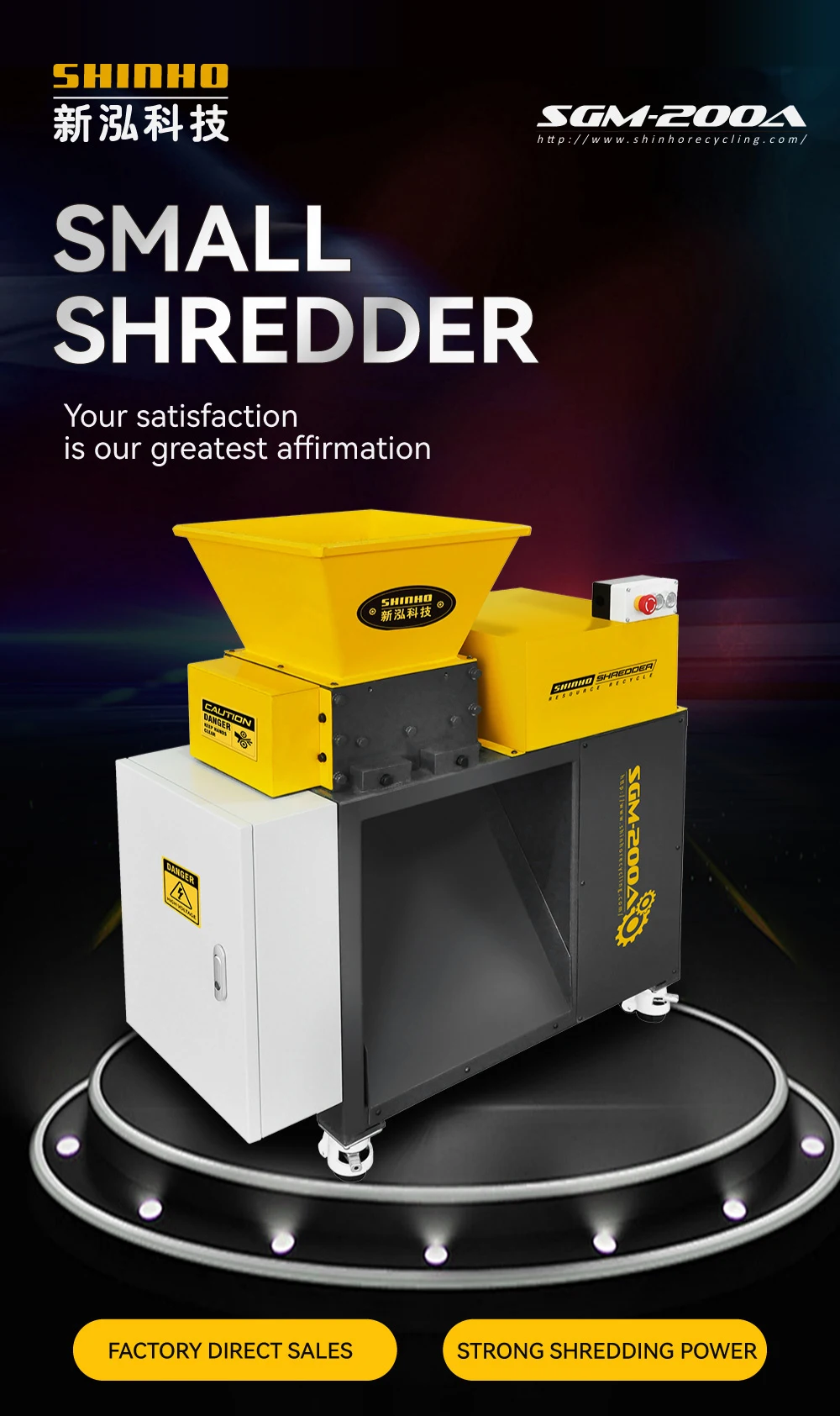 Shinho Sgm-200a Automatic Plastic Film Bottles Rubber Shredder ...