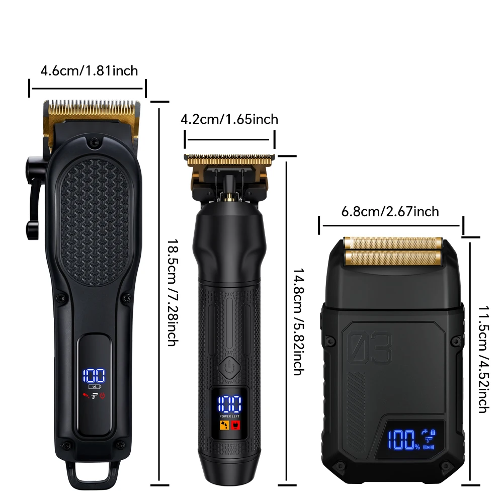 Rechargeable LED Display Electric Hair for Clipper Set New Model Barber Machine for Household Hotel Use English Instructions manufacture