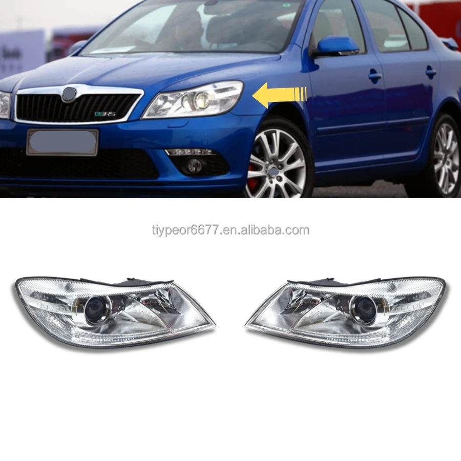 product tiypeor headlight for skoda octavia 20102013 car accessories auto lighting systems halogen led headlight assembly headlamp-3
