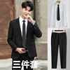 Abito nero-pantaloni neri-camicia bianca