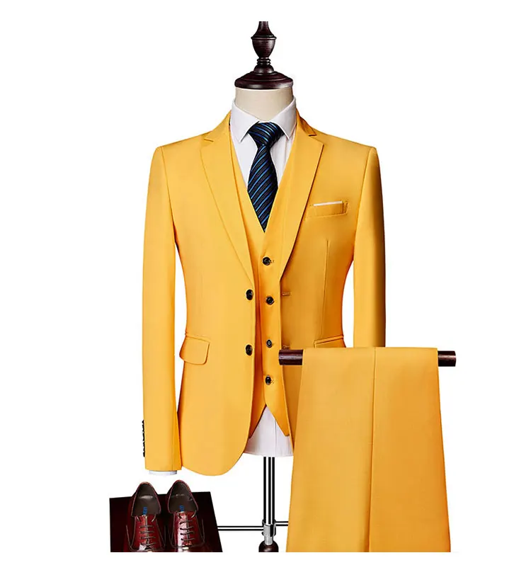 Mf9802 Oem Luxury 3pcs Blazer Pants Vest Man Suit And Blazer Fashion