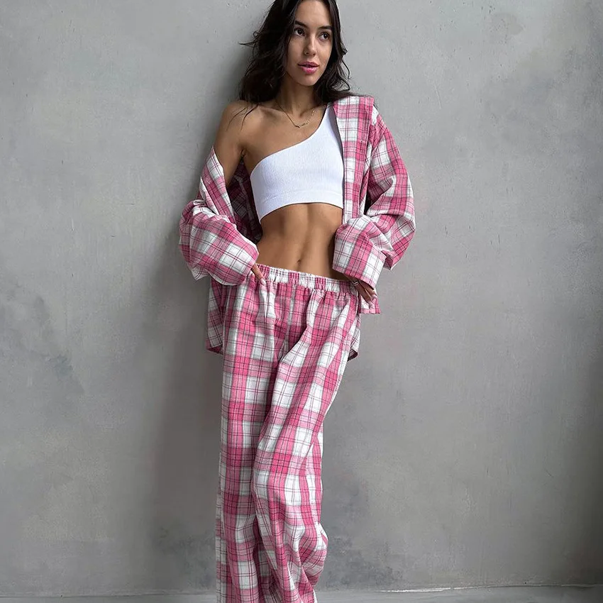 Lauren Smith Girl's Pajama Set Long Sleeve Buttoned Top With Pants 2 Piece Printed Sleepwear Cotton Girls Soft Pjs Lounge Set Kids Nightwear Sets 5
