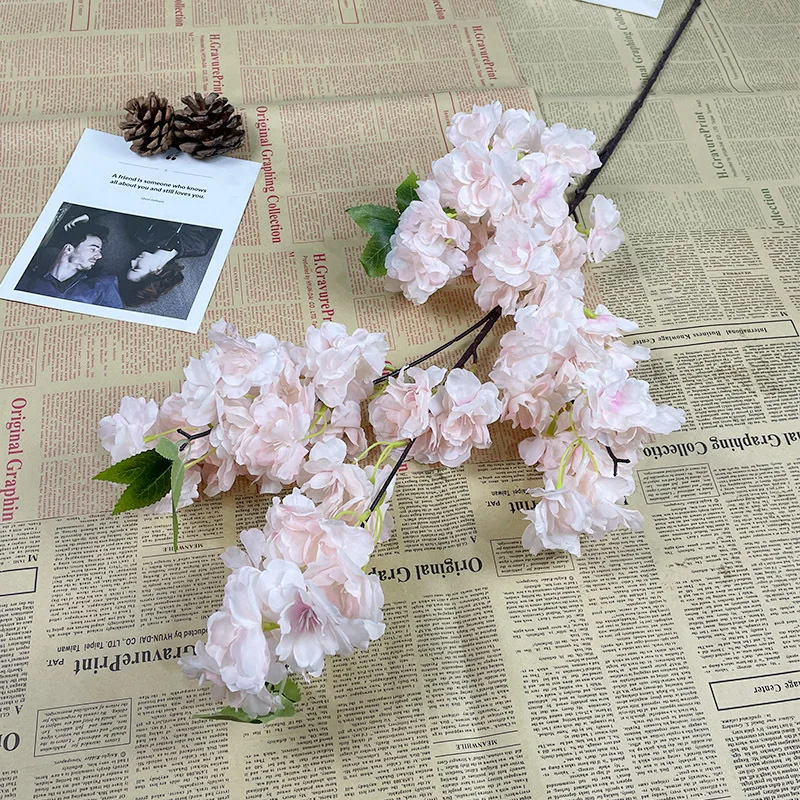 High Quality Artificial Sakura Flower Branch Oriental Cherry Blossom