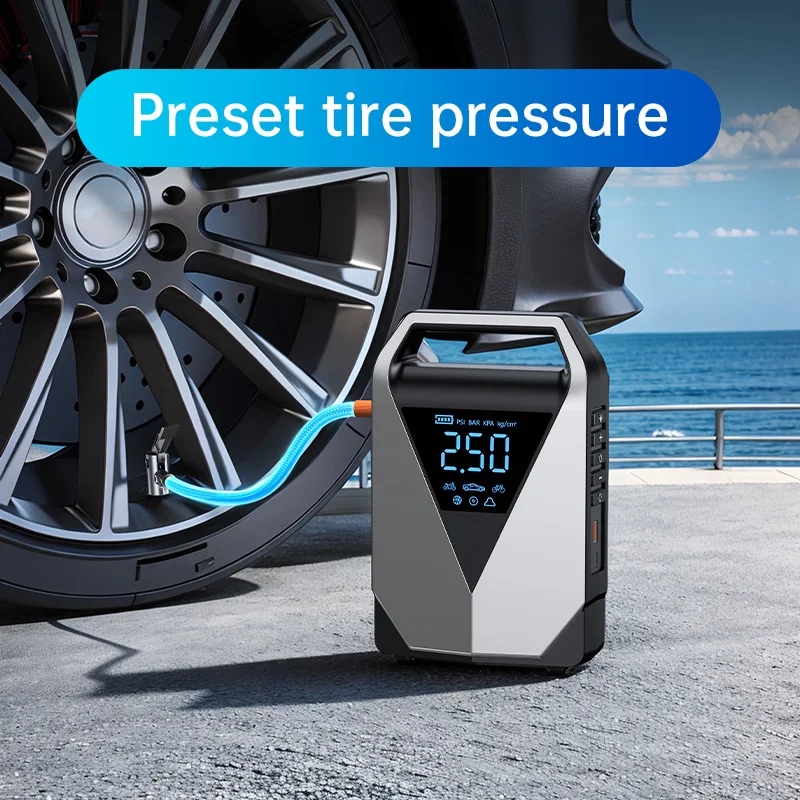 Peak 2000A Jump Starter with Air Compressor 150 Psi Portable Car Emergency Tools Tire Inflator Motorcycle Pump USB-C 12V