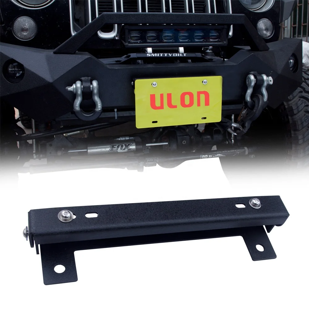 Flip-up Front License Plate Holder Compatible With Jeep Wrangler Gladiator  Jt Truck Tacoma Tundra Ram F150 - Buy Truck License Plate,Bumper License  Plate,Steel License Plate Product on 
