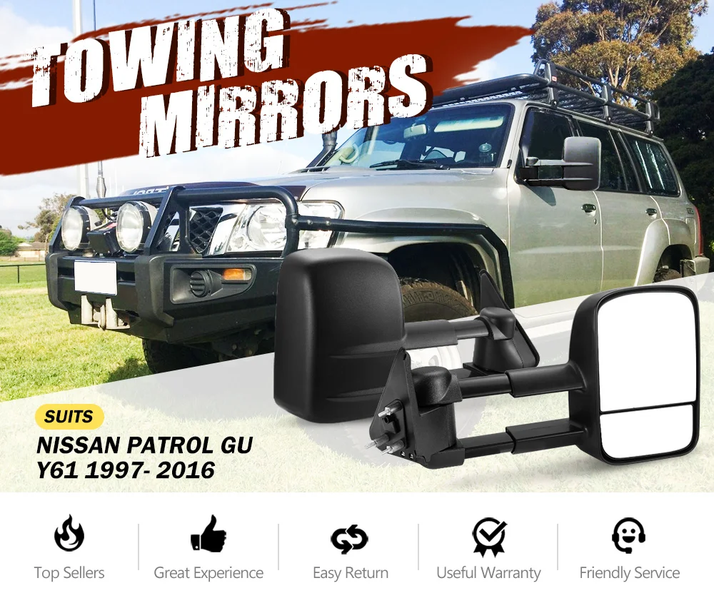 San Hima Towing Side Rearview Mirror Extendable Towing Mirrors For