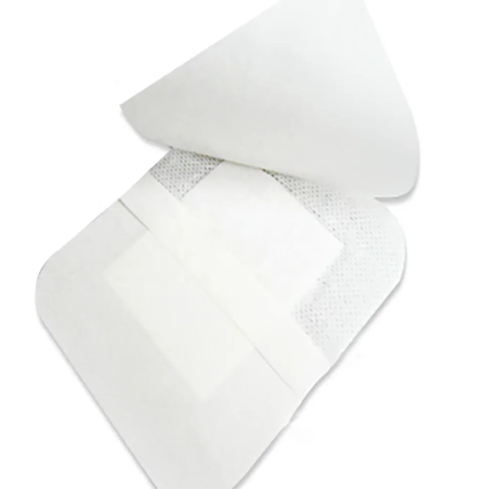 medical supplies 50pcs/box 6*7cm Square Spunlace Non-Woven Self Adhesive Wound