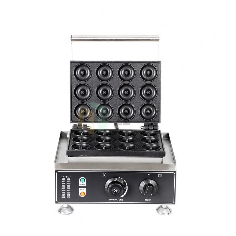 TEBAK Double-Sided Heating Electric Restaurant Equipment Kitchen Donut Machine Mini Donut Making Machine Snack Equipment