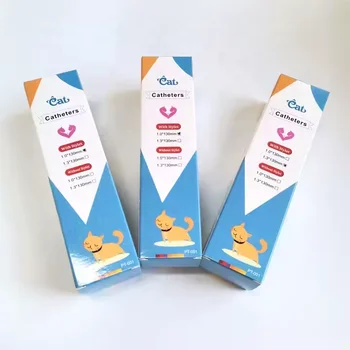 Silicone Urethral Catheter with Developer Tape Guide Wire for Cats Veterinary Consumables Medical Supplies