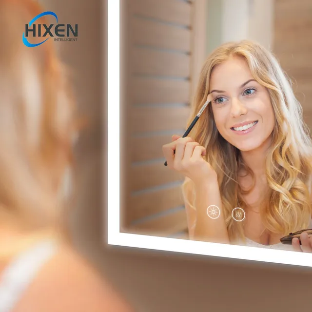 HIXEN 18-1A Manufacturers Bluetooth player Wall-Decor Fogless Smart Touch Hotel Bathroom Vanity LED Makeup Mirror