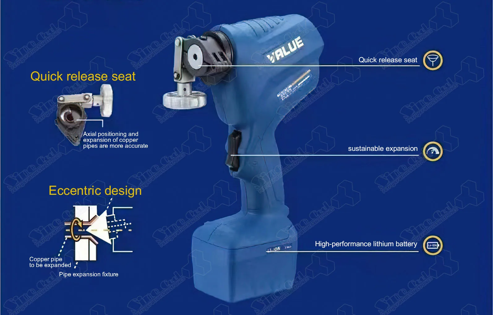 Lithium Battery Value Flaring Tool Electric Cordless Flaring Tool Vet