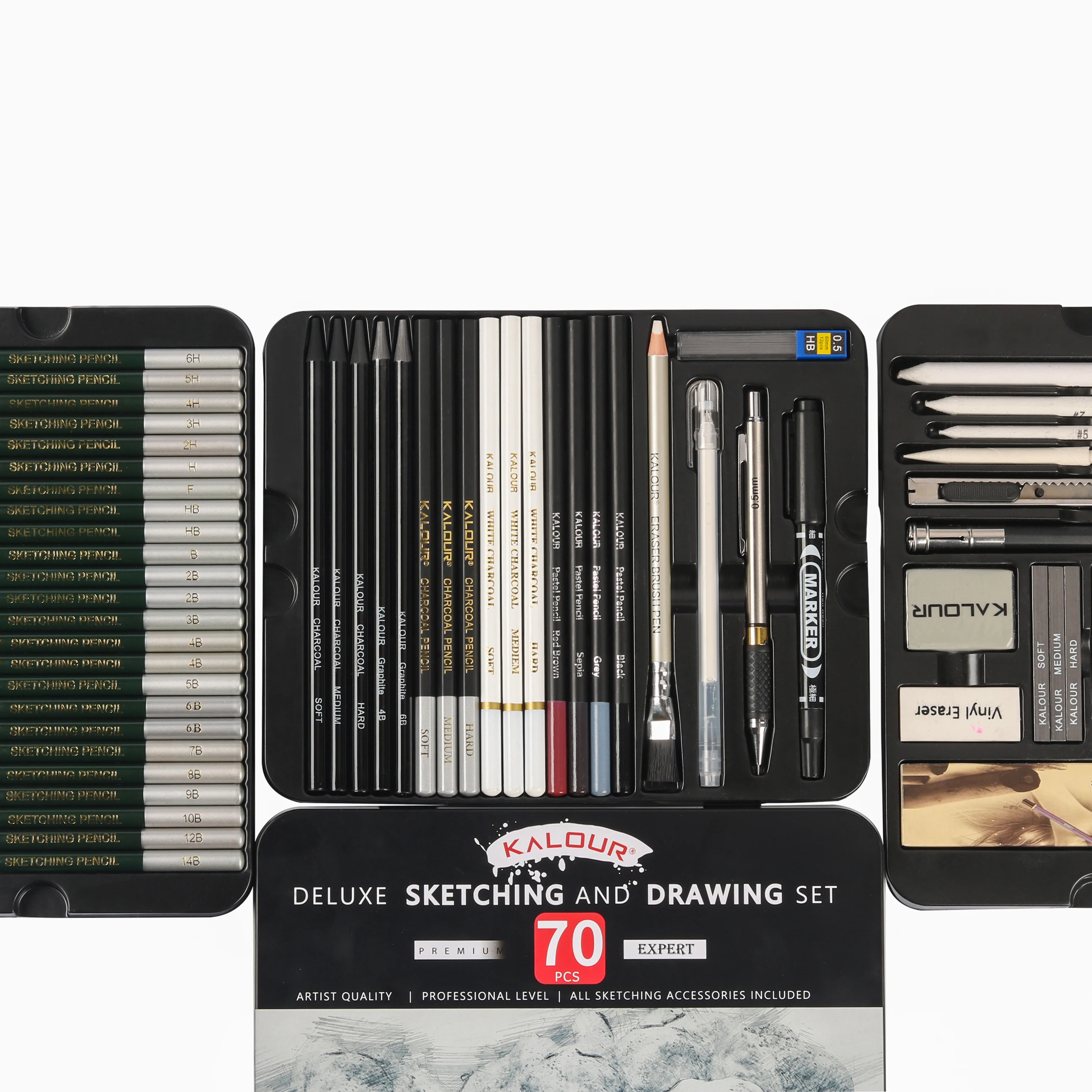 KALOUR 82 Pack Drawing Sketching Pencils Kit, Premium Sketch Art