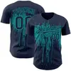 Paint Splatter-navy Blue and Teal Green