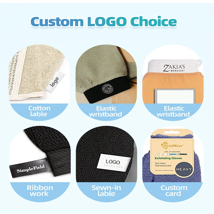 Premium Quality Kessa Exfoliating Mitt Body Scrub Glove Deep Cleansing