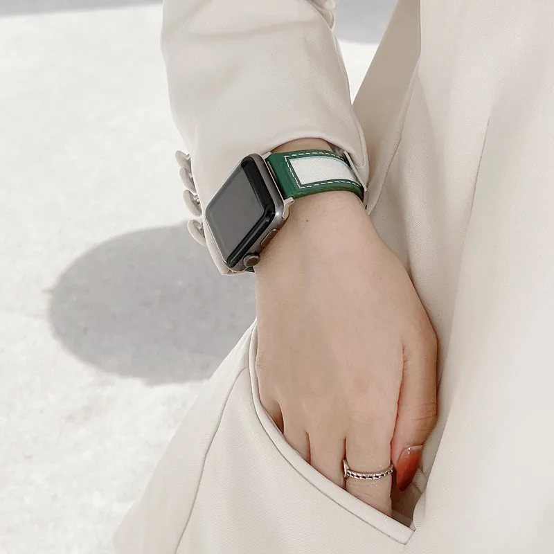2022 New Design Luxury Leather Watch Bands For Apple Watch Series 7 6 Woman  High-grade Watch Strap 38 40 41 44 45mm - Buy Luxury Leather Watch  Bands,Woman High-grade Watch Strap Product on Alibaba.com