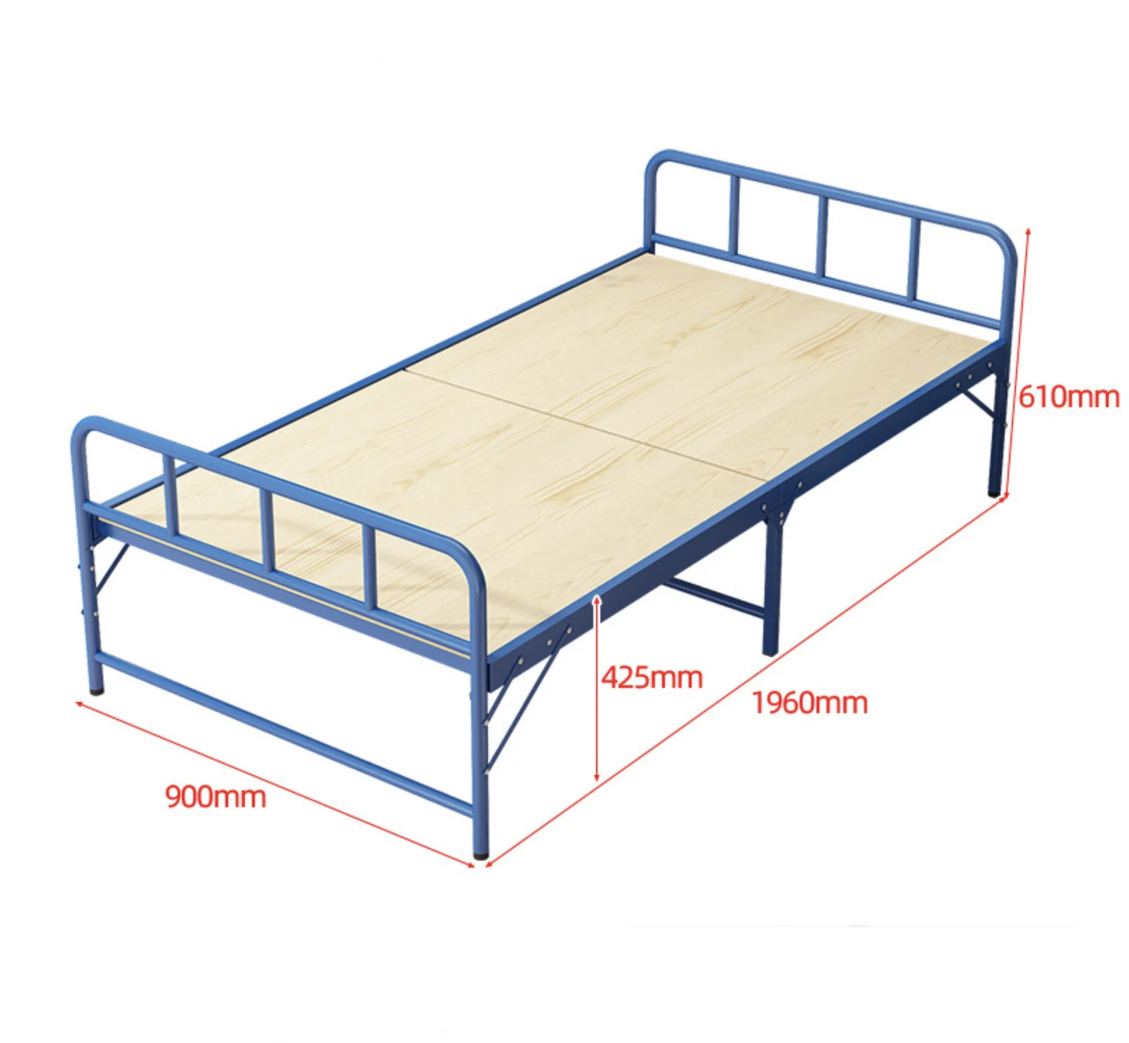 Wholesale Cheap Black Blue Single Size Metal Bed Frames Wrought Iron