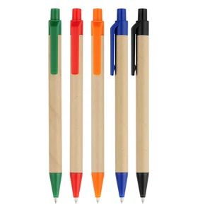 Custom Recyclable Kraft Paper Pen Gift Ball Pen Extremely Cheap Eco Cardboard Pen for Promotion