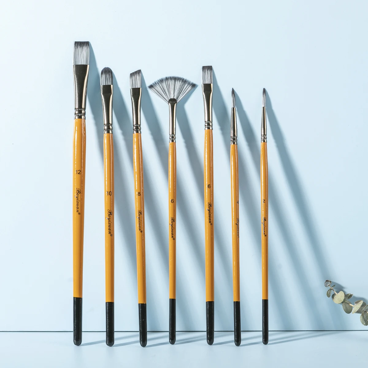 Прямая поставка с фабрики деревянная ручка нейлоновый набор кистей для акриловой масляной живописи