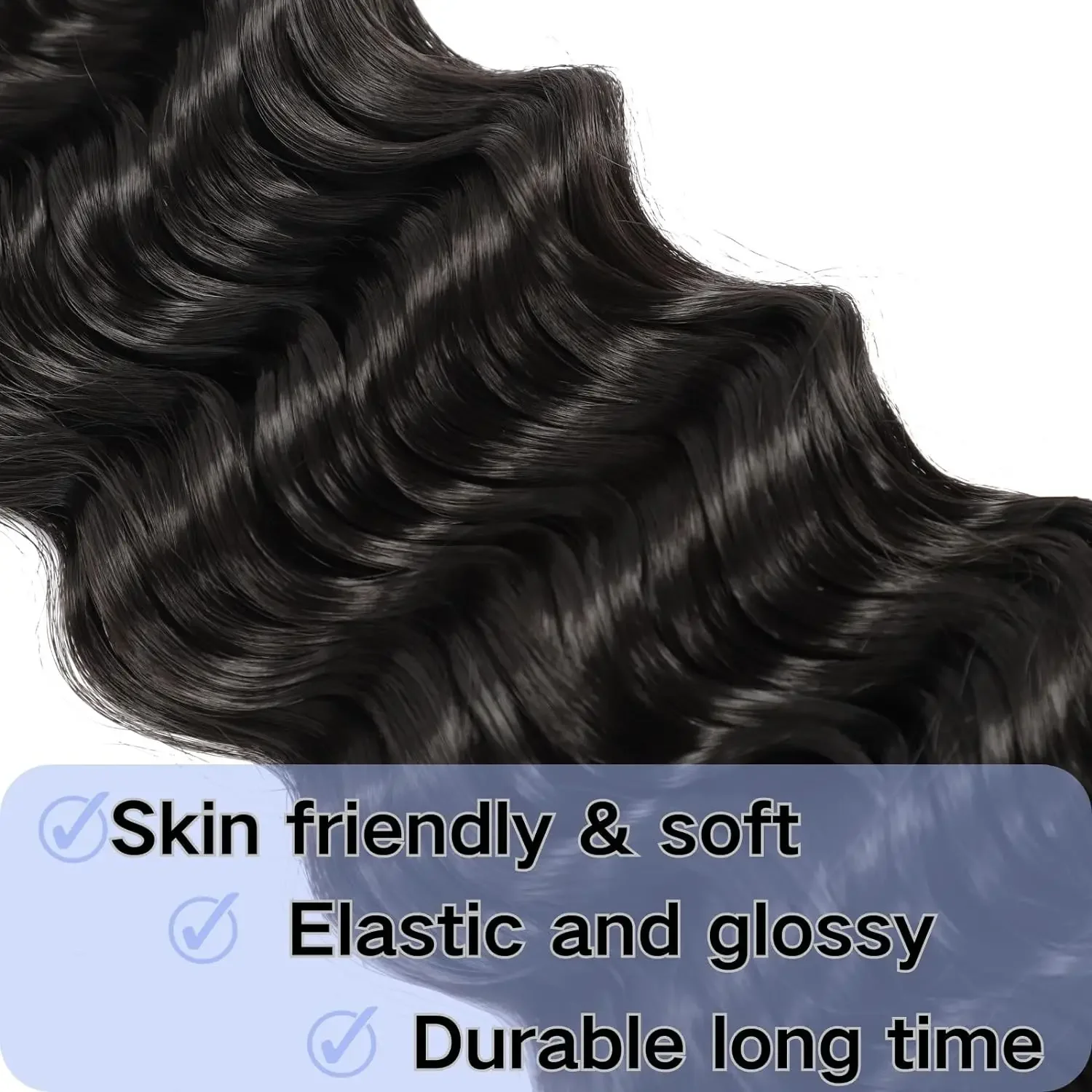 18 Inch Deep Wave Human Braiding Hair 100% Unprocessed Real Human Hair No Weft Curly Bulk for Women #1B_voghion.com