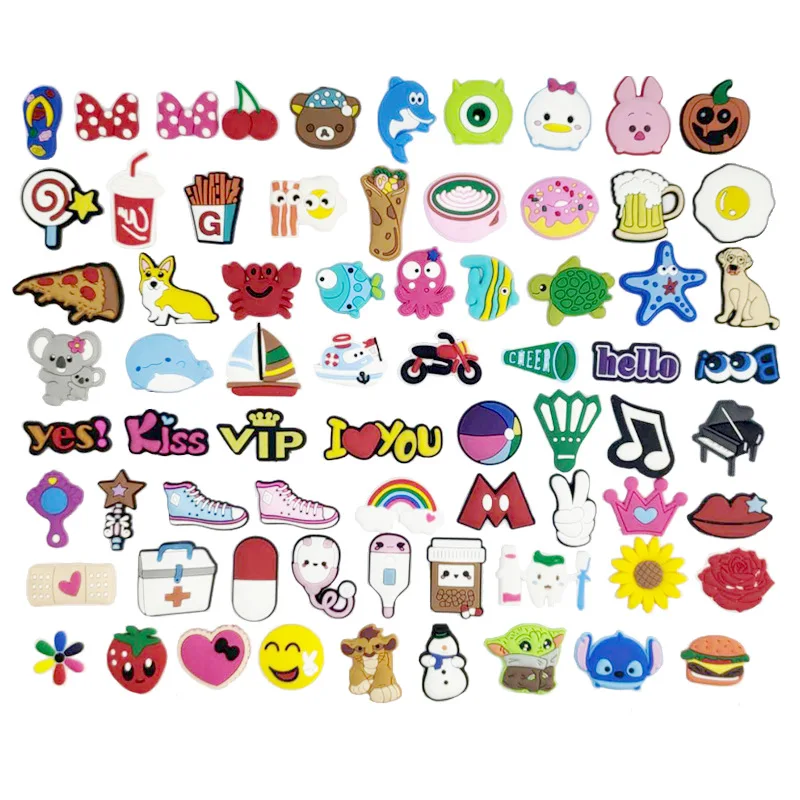 Мультяшные милые Съемные мягкие Кроксы из ПВХ оптовая продажа заглушка украшение для обуви изготовление на заказ Детские