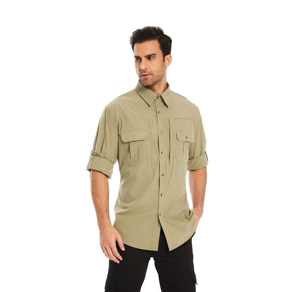 Men's UPF 50 Short Sleeve Safari Shirts,Sun Protection Quick Dry