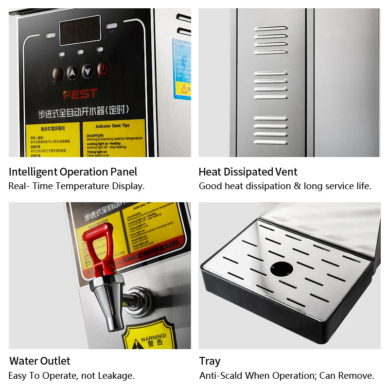 2KW FEST Hot Water Heater Stepping Heating 30 Liters/hour 10l Water tank Boiling Machine Tea Cup Heating Machine - Image 5