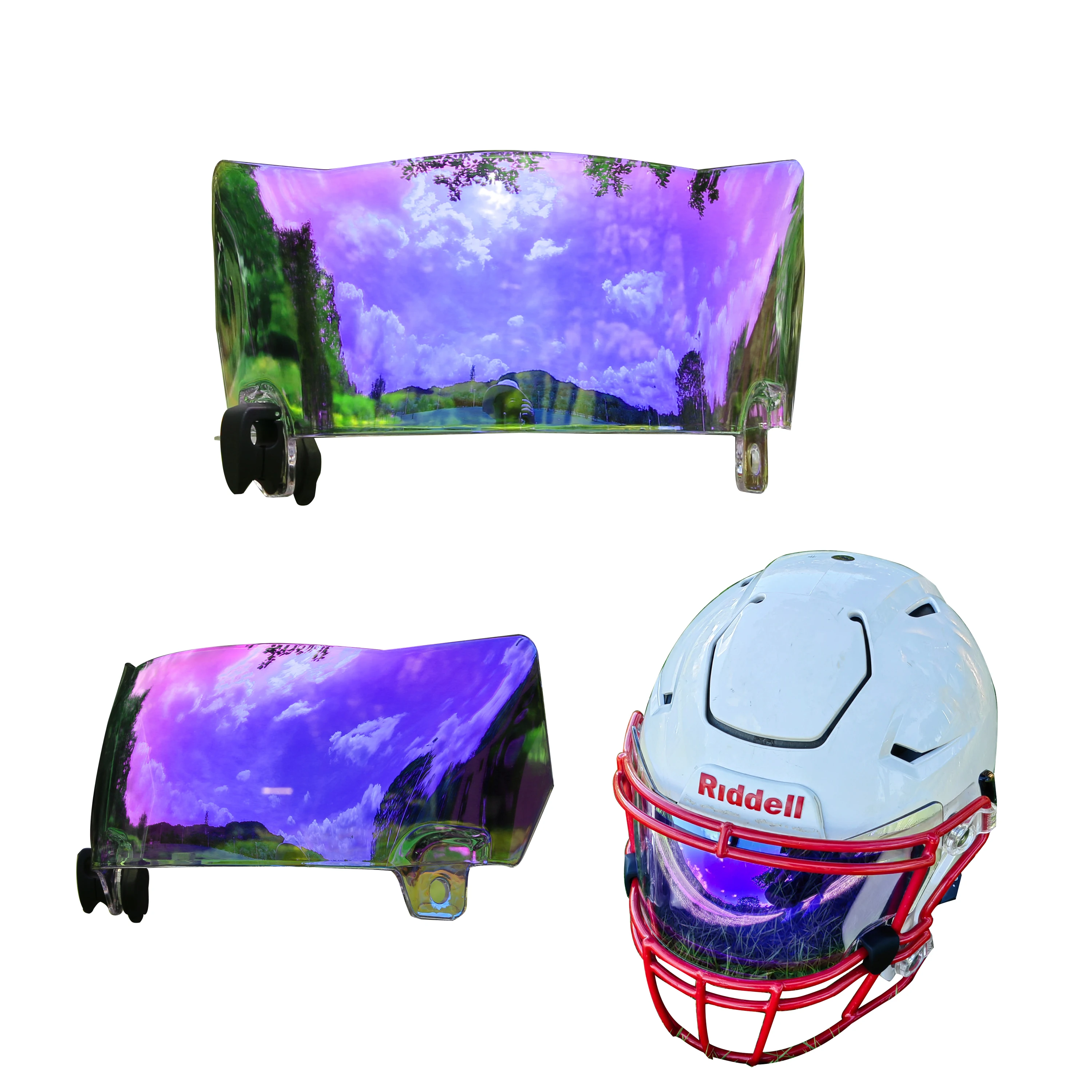 colored helmet visors for schutt f7 SHOC Zero G+ Football Visor THE Clear Zero G Plus Visor complies 100% with all various association rules. Football Helmet Visors - Anti-Fog