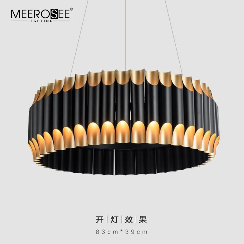 Meerosee Contemporary Decoration Pendant Lights Circle Home Modern Metal Pendant Light Led Chandelier MD86748