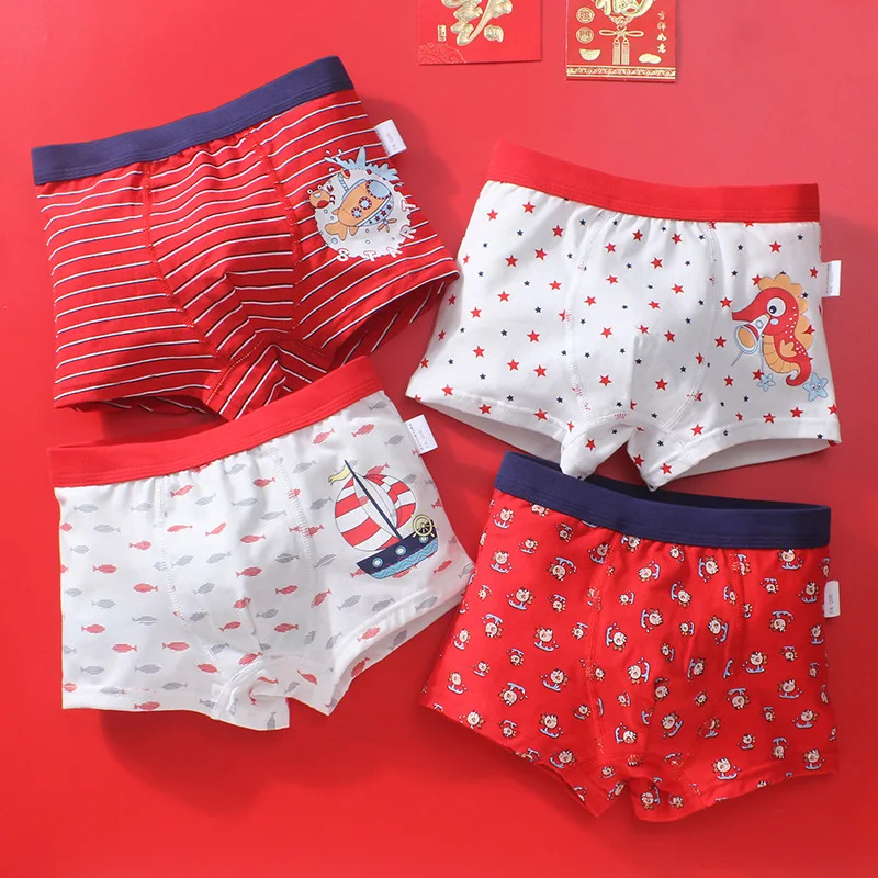 Hot Sale Customize Dinosaur Pattern 95%Cotton 5%Spandex Boxers for Boys -  China Underwear and Boxers price