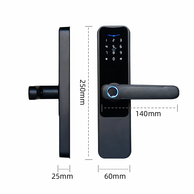 High Security Electric Digital Rfid Card Mechanical Key Fingerprint Nfc Smart Door Lock With Tuya App Cerradura Inteligente