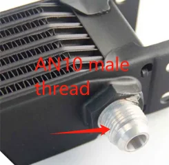 Engine Transmission Universal Oil Cooler Kit 19 Row AN10AN  Oil Cooler with the Adaptor Fit on a Oil Filter