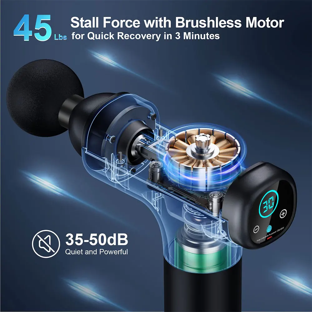 ODM High Quality Therapy Portable Body Percussion Deep Tissue Professional Metal Facial Gun Massager Muscle Mini Massage Gun
