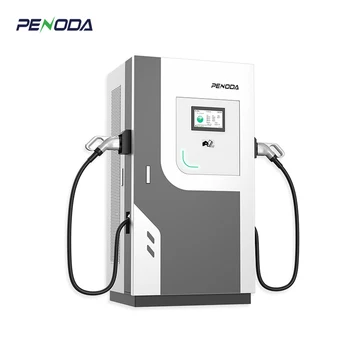 PENODA Factory Directly Ccs Chademo Lcd Display 240-Volt 60kw 120kw 150kw Ev Dc Fast Charger Borne De Recharge Voiture Double