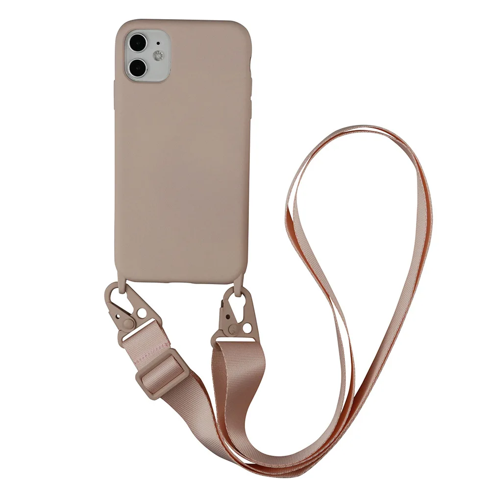 Necklace Rope TPU Mobile phone Case with lanyard Shoulder strap Beautiful Various Protective Phone Cover for Women Girls