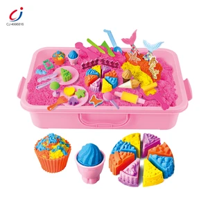 Chengji Space Play Sands STEM Sensory Toy Moldable Cake Party Theme DIY Sensory Sand Boxes for Kids